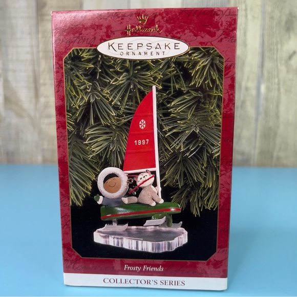 Hallmark Keepsake Ornament Frosty Friends Handcrafted Dated 1997 - Picture 1 of 4
